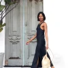 Jumpsuits + Dresses*Outerknown Ellison Midi Dress Pitchblack