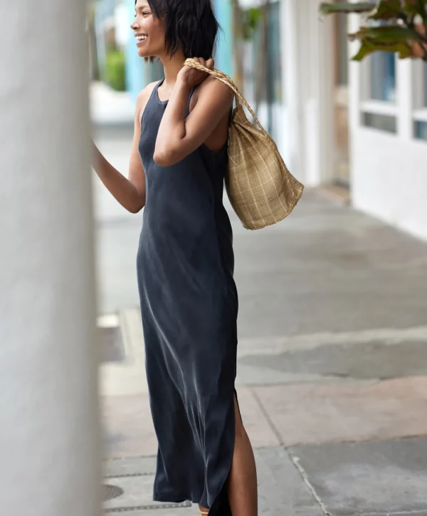 Jumpsuits + Dresses*Outerknown Ellison Midi Dress Pitchblack