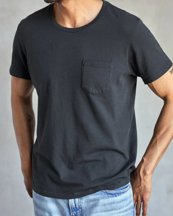 Tees + Henleys*Outerknown Groovy Pocket Tee Trueblack