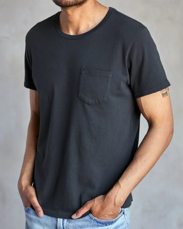 Tees + Henleys*Outerknown Groovy Pocket Tee Trueblack