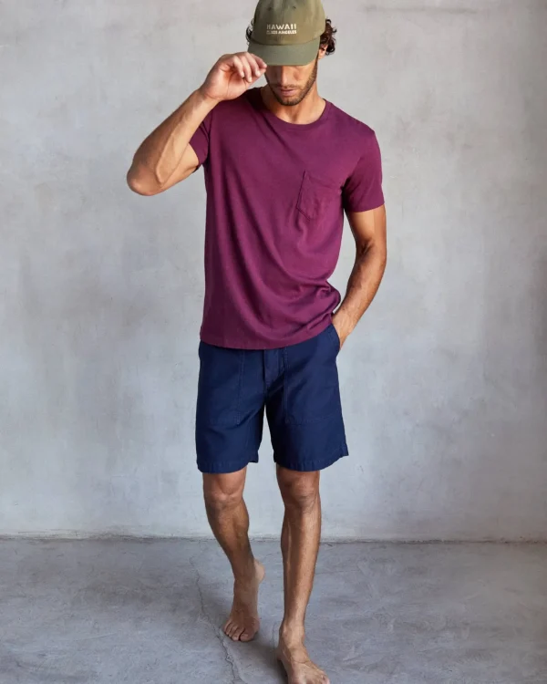 Tees + Henleys*Outerknown Groovy Pocket Tee Deepmagenta