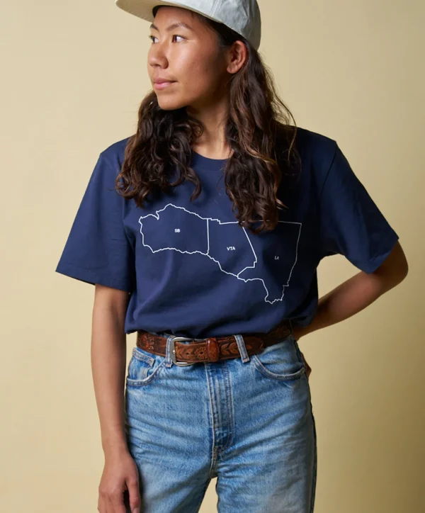 Tees + Tanks | Tees + Henleys*Outerknown Indoek County Lines Tee Shirt Navy