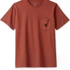 Tees + Henleys*Outerknown OK Dot Pocket Tee Redalgae