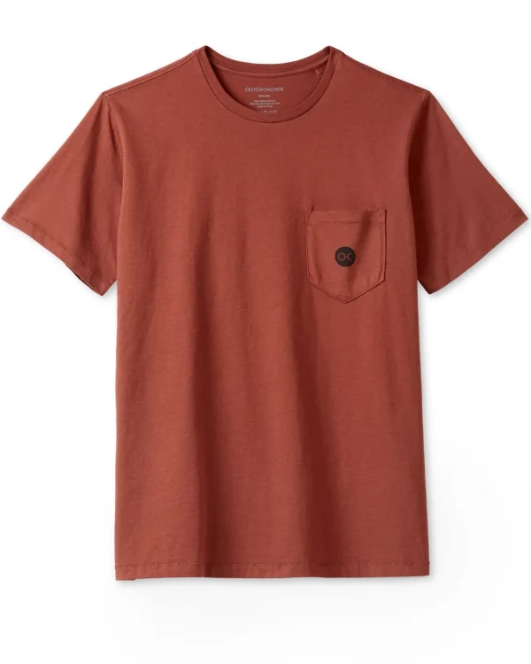 Tees + Henleys*Outerknown OK Dot Pocket Tee Redalgae