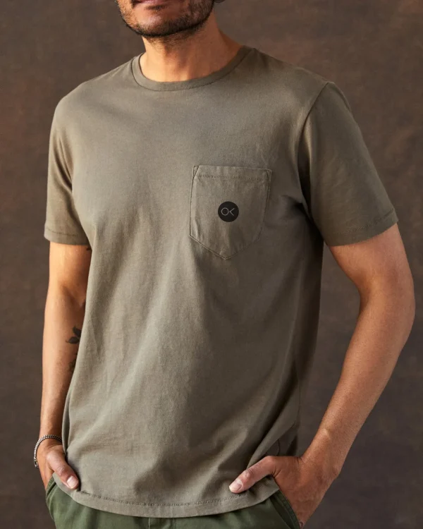 Tees + Henleys*Outerknown OK Dot Pocket Tee Wildmushroom