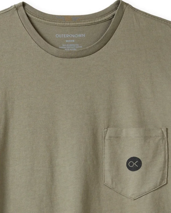 Tees + Henleys*Outerknown OK Dot Pocket Tee Wildmushroom