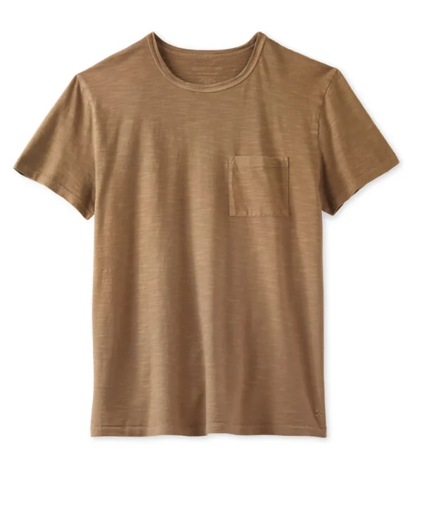 Tees + Henleys*Outerknown Saltwater Slub Pocket Tee Chestnut