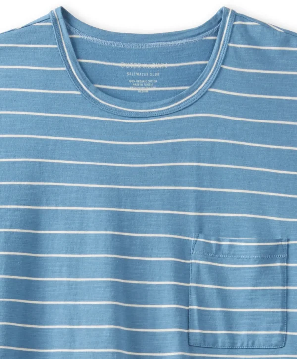 Tees + Henleys*Outerknown Saltwater Slub Pocket Tee Solimarstripe