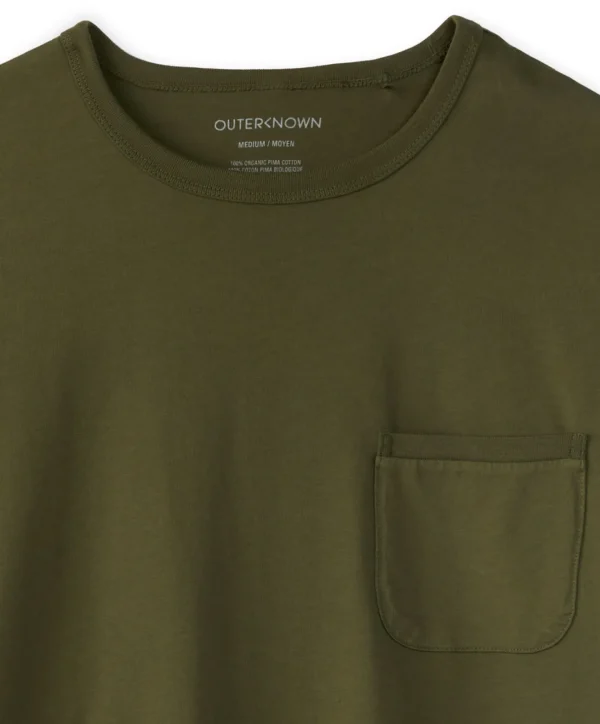 Tees + Henleys*Outerknown Sojourn Pocket Tee Olivenight