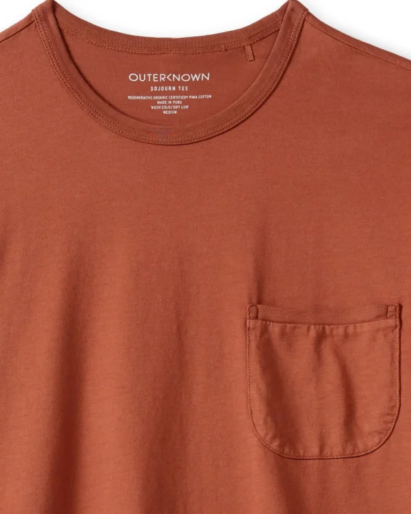 Tees + Henleys*Outerknown Sojourn Pocket Tee Copper