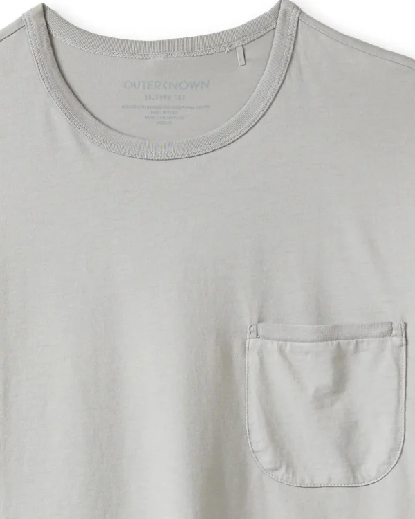 Tees + Henleys*Outerknown Sojourn Pocket Tee Greyquartz