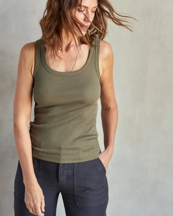 Tees + Tanks*Outerknown Sojourn Ribbed Tank Greensmoke