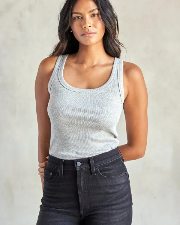 Tees + Tanks*Outerknown Sojourn Ribbed Tank Heathergrey