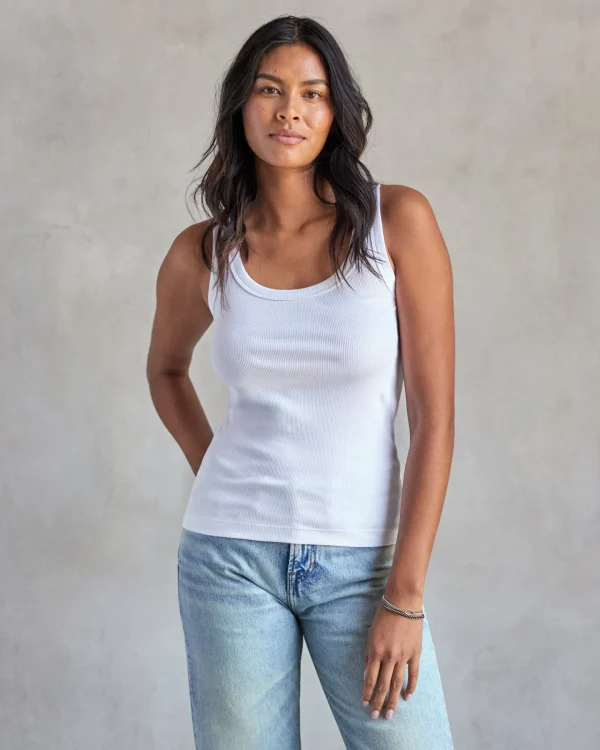 Tees + Tanks*Outerknown Sojourn Ribbed Tank Brightwhite