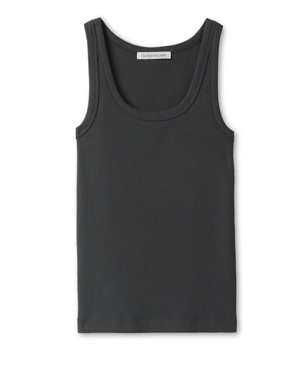 Tees + Tanks*Outerknown Sojourn Ribbed Tank Washedblack