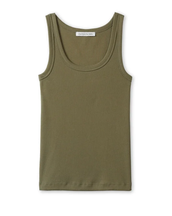 Tees + Tanks*Outerknown Sojourn Ribbed Tank Greensmoke