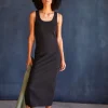 Jumpsuits + Dresses*Outerknown Sojourn Ribbed Tank Dress Brightblack