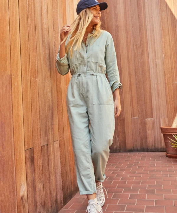 Jumpsuits + Dresses*Outerknown Station Cinched Jumpsuit Harbor