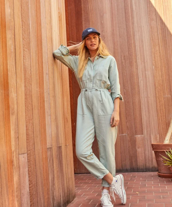 Jumpsuits + Dresses*Outerknown Station Cinched Jumpsuit Harbor