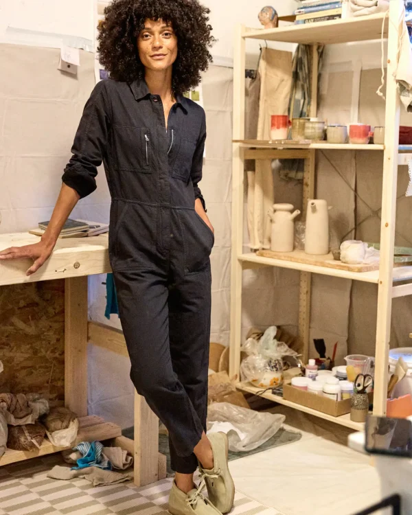 Jumpsuits + Dresses*Outerknown Station Jumpsuit Pitchblack