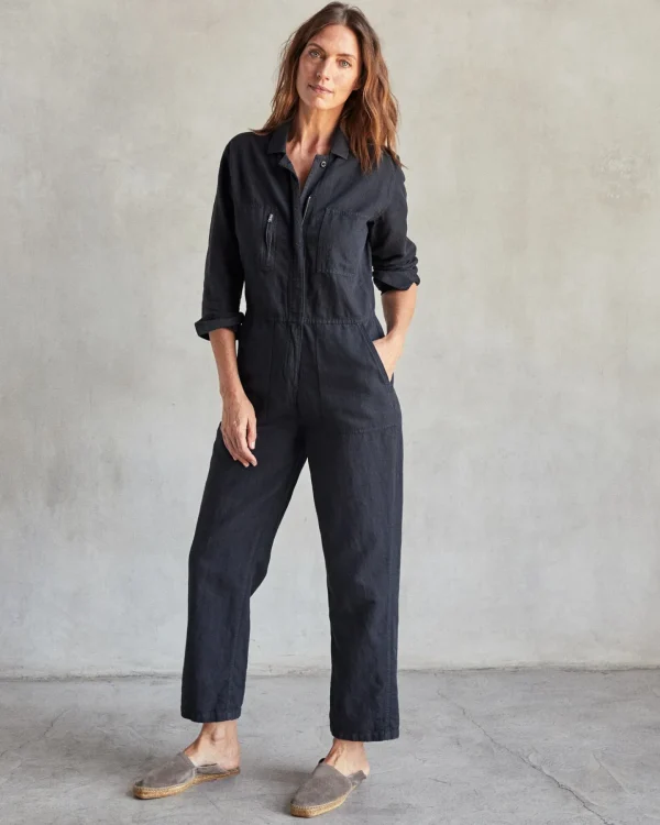 Jumpsuits + Dresses*Outerknown Station Jumpsuit Pitchblack