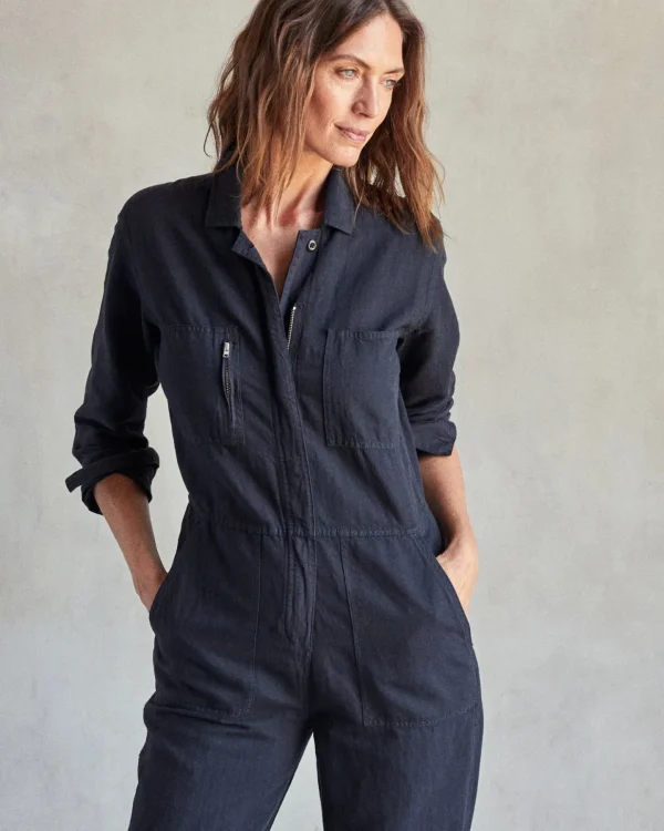 Jumpsuits + Dresses*Outerknown Station Jumpsuit Pitchblack