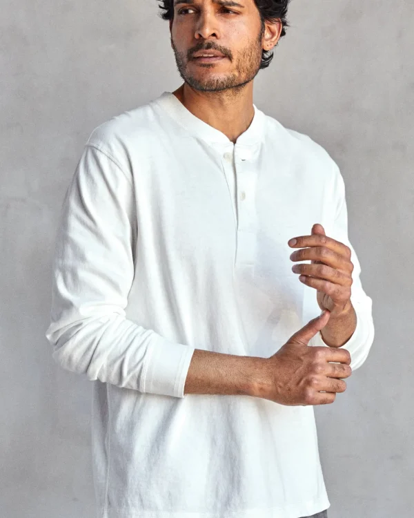 Tees + Henleys*Outerknown The Big Heavy Tee Henley Salt