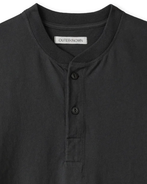 Tees + Henleys*Outerknown The Big Heavy Tee Henley Washedblack