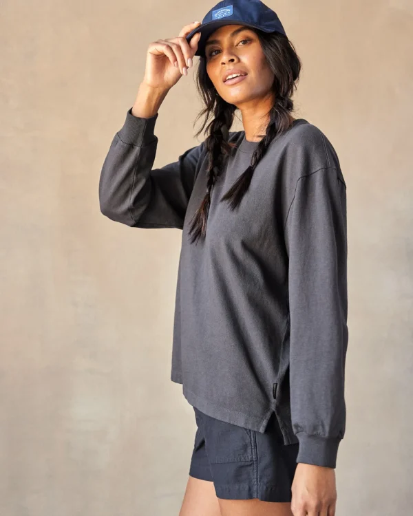 Tees + Tanks*Outerknown The Women's Big Heavy Tee Washedblack