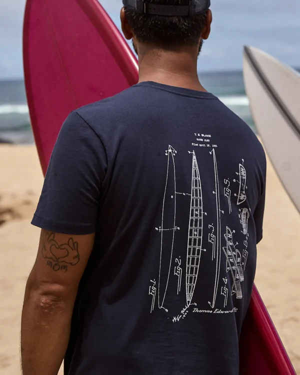 Tees + Henleys*Outerknown Tom Blake Blueprint Tee Marine