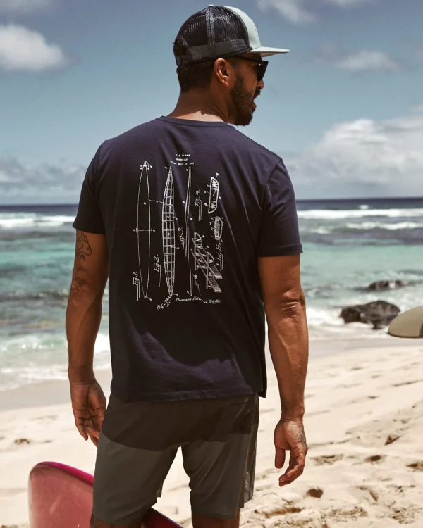 Tees + Henleys*Outerknown Tom Blake Blueprint Tee Marine