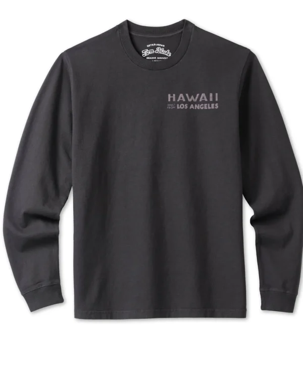 Tees + Henleys*Outerknown Tom Blake Hawaii L/S Tee Ozoneblack