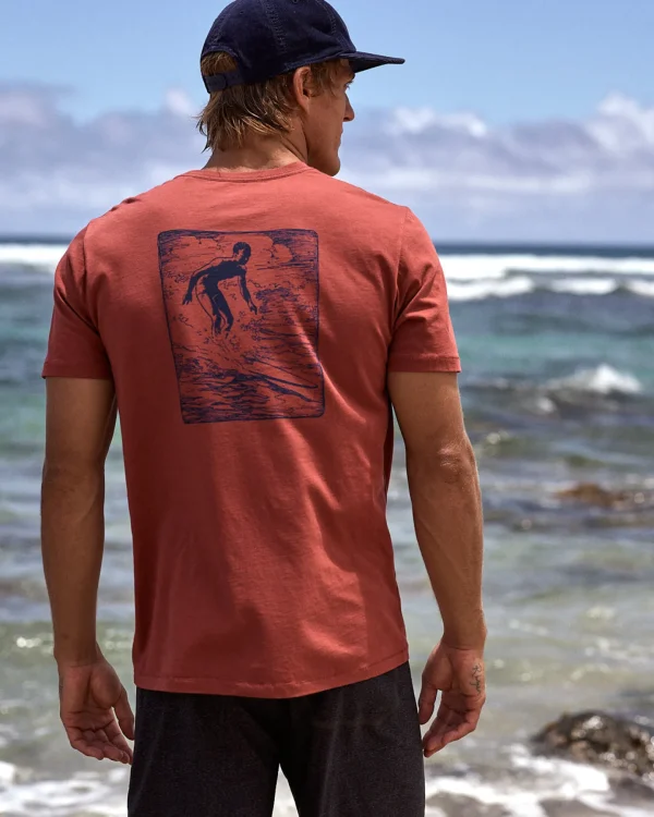 Tees + Henleys*Outerknown Tom Blake Hawaii Tee Mineralred