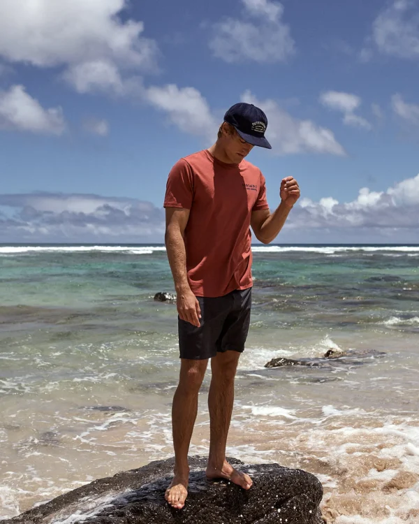 Tees + Henleys*Outerknown Tom Blake Hawaii Tee Mineralred