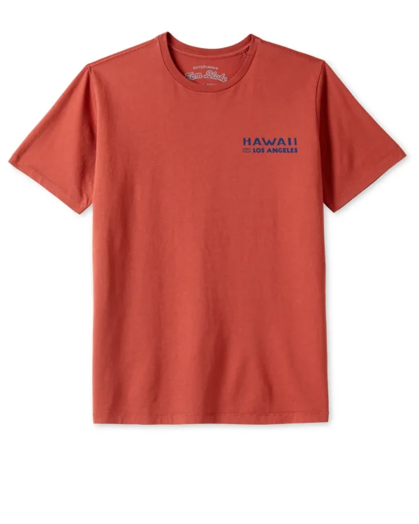 Tees + Henleys*Outerknown Tom Blake Hawaii Tee Mineralred