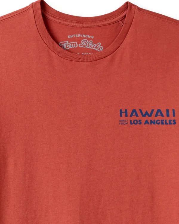 Tees + Henleys*Outerknown Tom Blake Hawaii Tee Mineralred