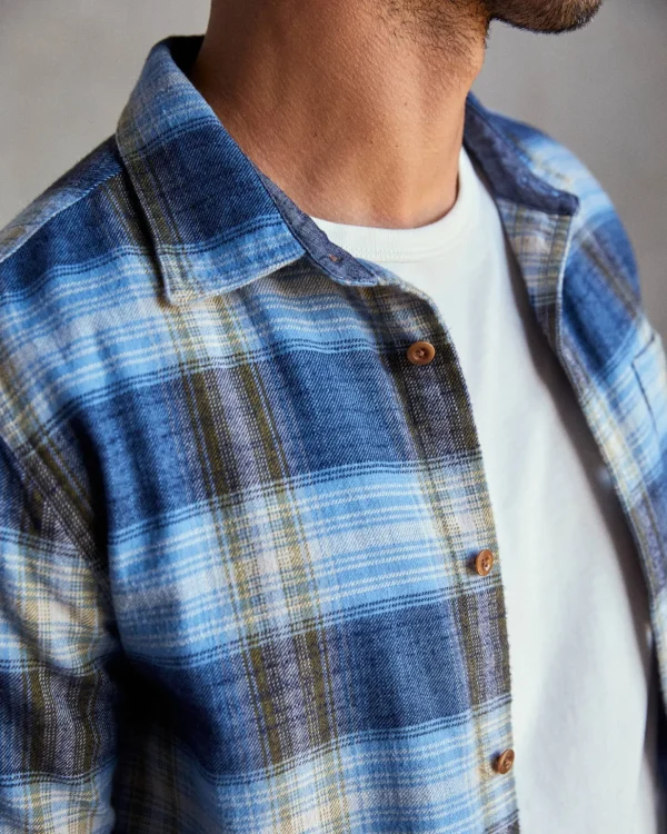 Shirts*Outerknown Transitional Slub Flannel Solimarbluelandandseaplai