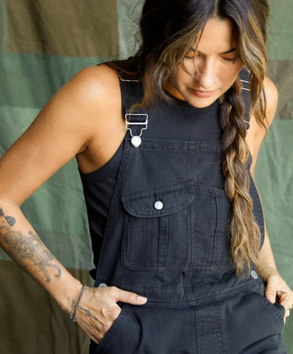 Jumpsuits + Dresses*Outerknown Voyage Overalls Pitchblack