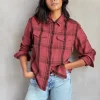 Shirts | The Blanket Shirt*Outerknown Women's Blanket Shirt Dustyredcuscoplaid