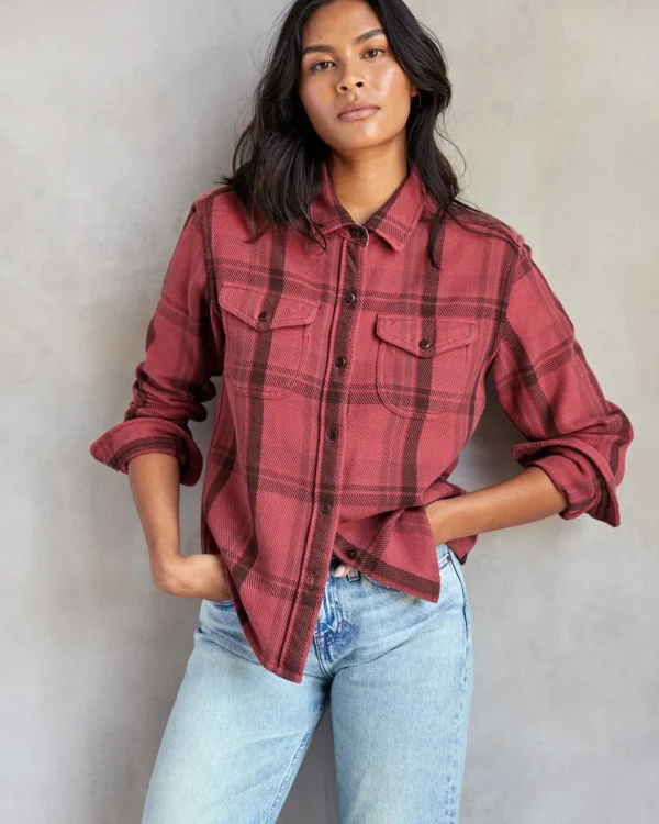 Shirts | The Blanket Shirt*Outerknown Women's Blanket Shirt Dustyredcuscoplaid