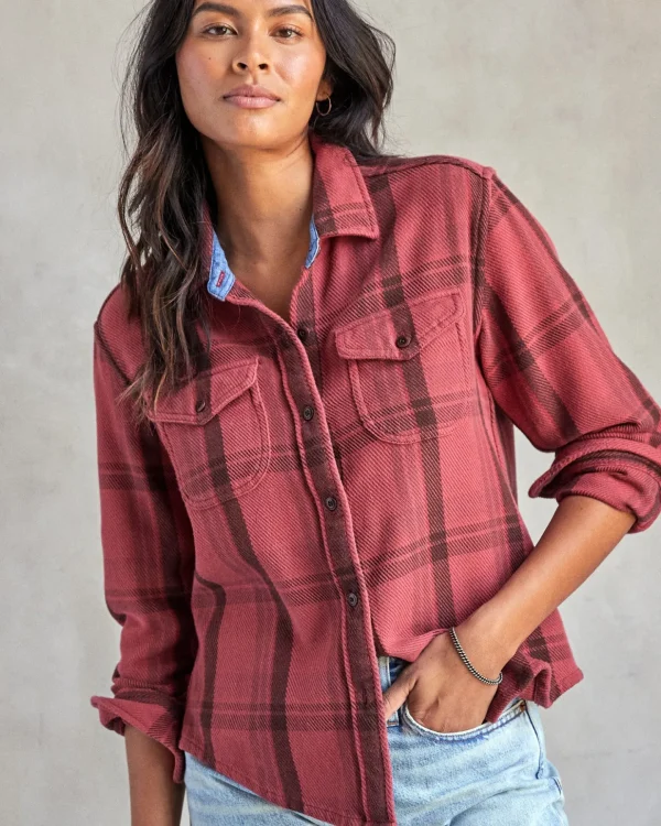 Shirts | The Blanket Shirt*Outerknown Women's Blanket Shirt Dustyredcuscoplaid