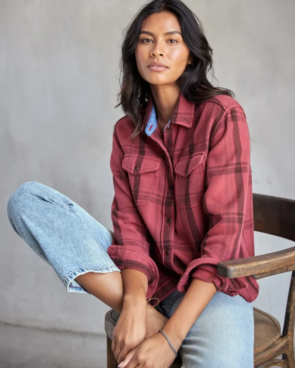 Shirts | The Blanket Shirt*Outerknown Women's Blanket Shirt Dustyredcuscoplaid