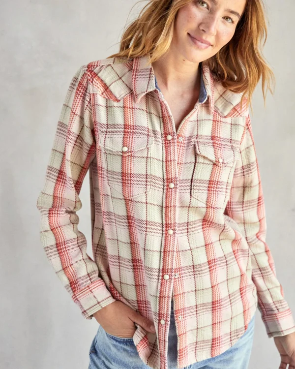 Shirts | The Blanket Shirt*Outerknown Women's Westerly Blanket Shirt Momentopinktopoplaid