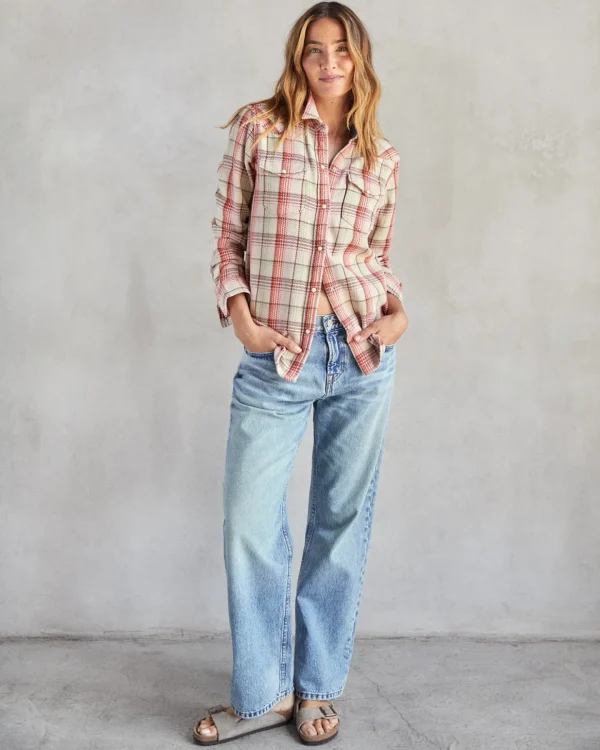 Shirts | The Blanket Shirt*Outerknown Women's Westerly Blanket Shirt Momentopinktopoplaid